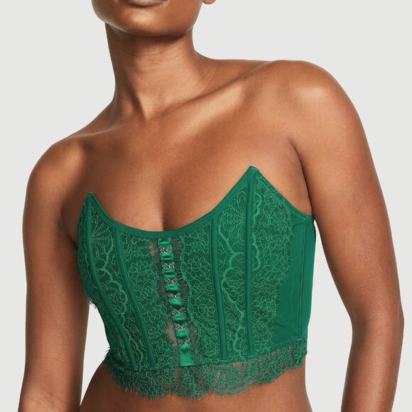 NWT Victoria's Secret Lace Strapless Corset Top - Picture 1 of 9